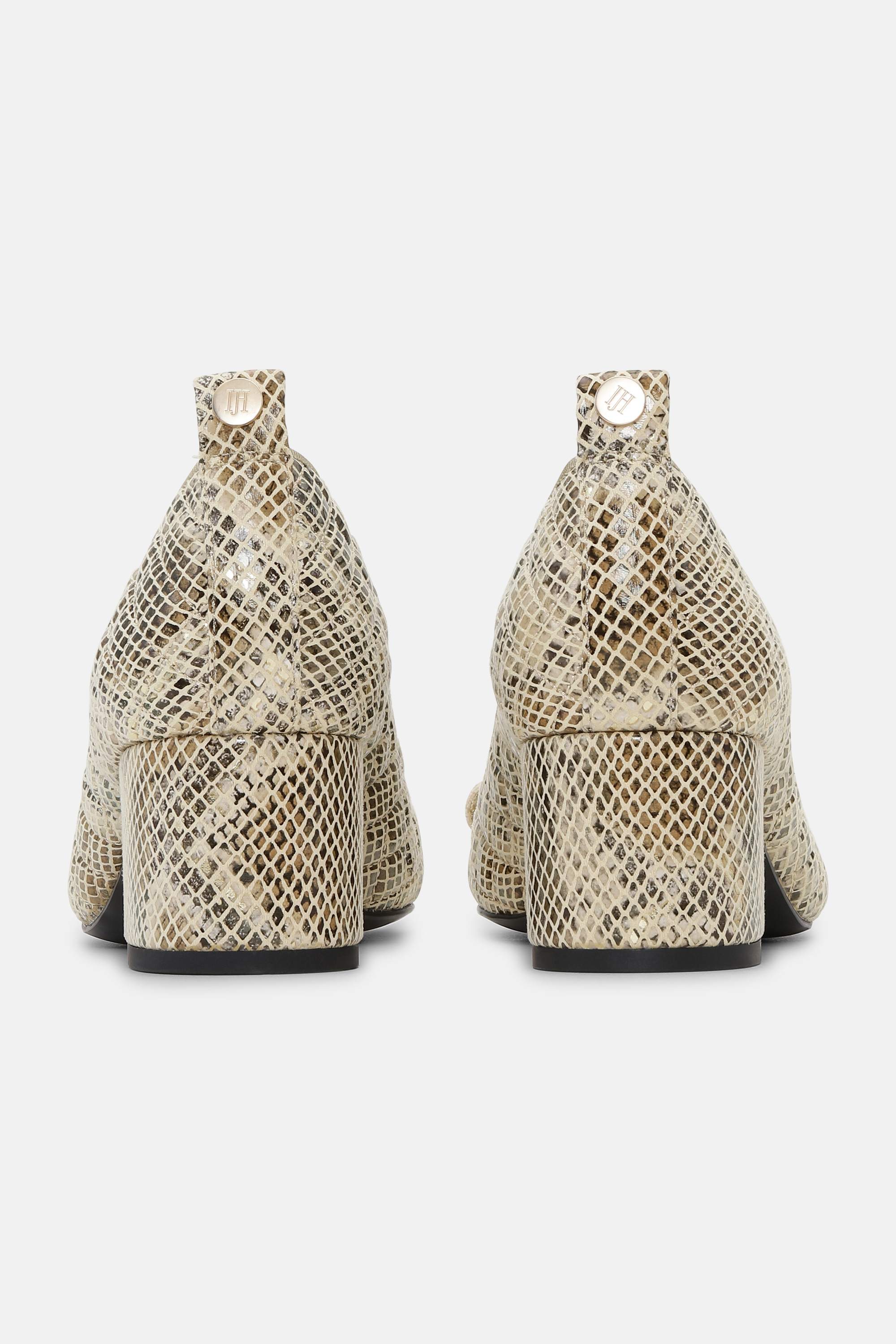 Quilted Ballerina with Heel - Latte Black